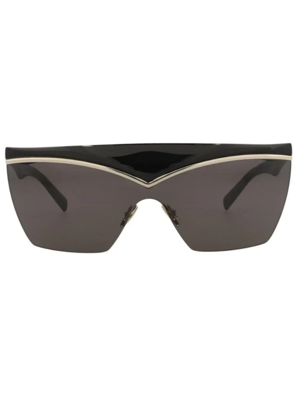 New Saint Laurent Womens Shield/Wrap Black Black Black Fashion Designer Sunglass